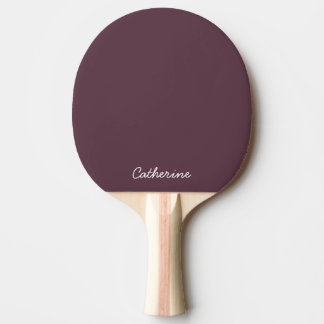 Trendy Dark Plum Brown  Custom Ping Pong Paddle
