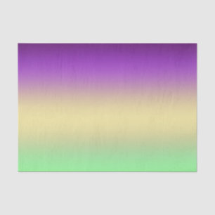 Trendy dark purple light yellow green gradient tissue paper