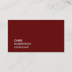 Trendy Dark Red Attractive Business Card