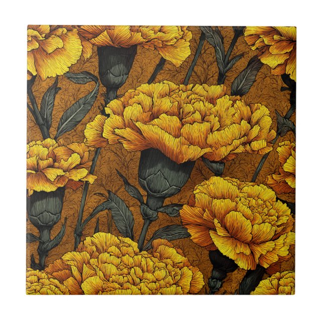 Trendy Decorative Carnation  Tiles  For Backsplash (Front)