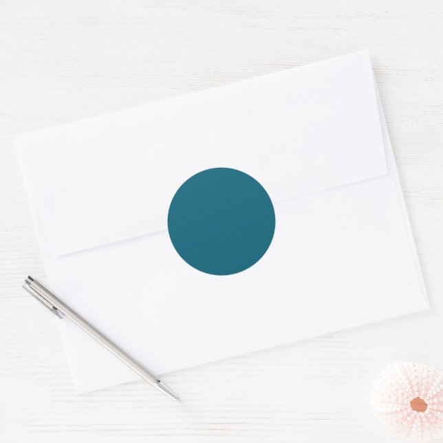 Trendy Deep Cyan - Sticker (Envelope)