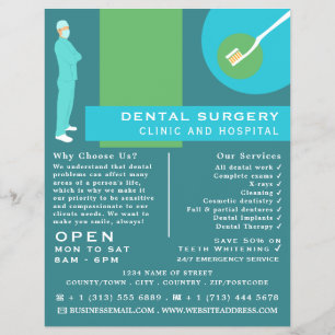 Trendy Dentist Design, Dentistry, Dentist Advert Flyer