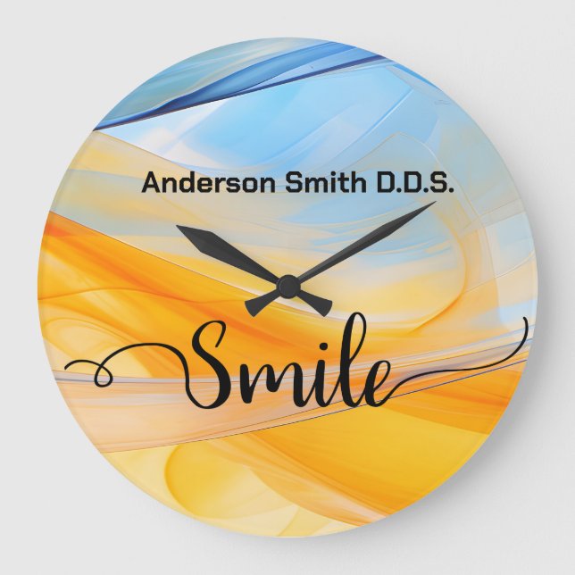 Trendy Dentist Office Dental Acrylic Wall Clock (Front)