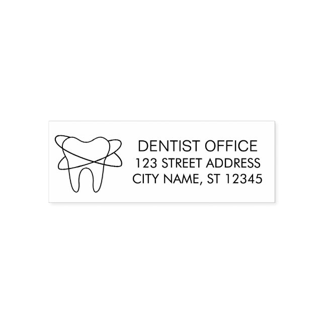 Trendy Dentist Office  Return Address           Self-inking Stamp (Design)