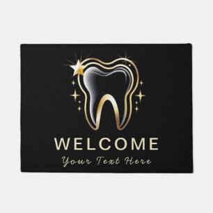 Trendy Dentist Professional Dental Black Gold Doormat
