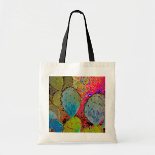 Trendy Desert Prickly Pear Cactus Abstract Tote Bag