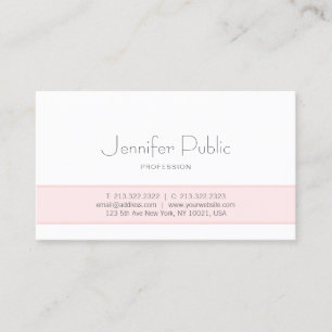 Trendy Design Elegant Monogram Clean Plain Luxury Business Card