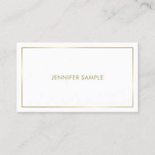 Trendy Design Gold Plain Glamourous Luxury Business Card