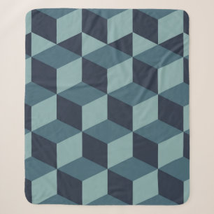 Trendy design vintage abstract color block geomet Sherpa Blanket
