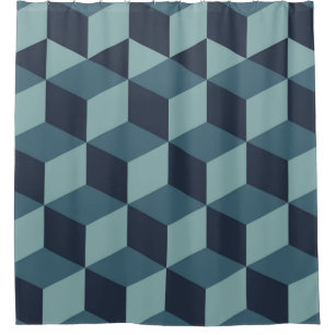 	Trendy design vintage abstract color block geomet Shower Curtain