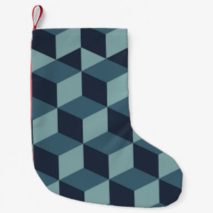 Trendy design vintage abstract color block geomet Small Christmas Stocking