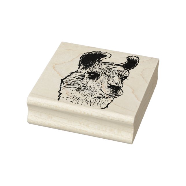 Trendy Detailed Llama Rubber Stamp (Stamp)