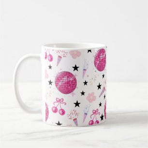 Trendy Disco Celebration Party Seamless Pattern Coffee Mug