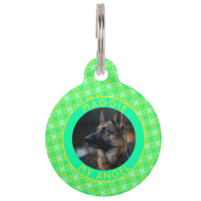 Trendy Dog Gift Ethnic Pattern Pet Tag (Front)