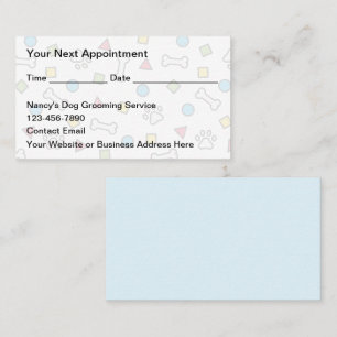 Trendy Dog Grooming Appointment Cards