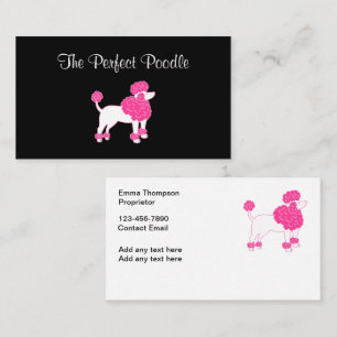 Trendy Dog Grooming Business Card Design