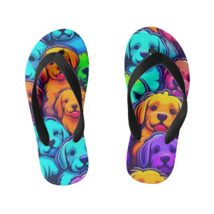 Trendy dog Pattern for Pet Lovers Kid's Thongs