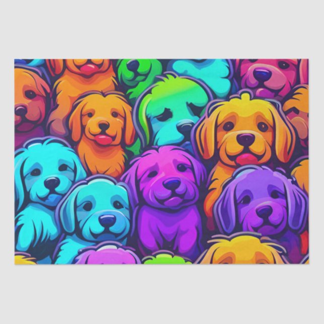 Trendy dog Pattern for Pet Lovers Tissue Paper (Front)