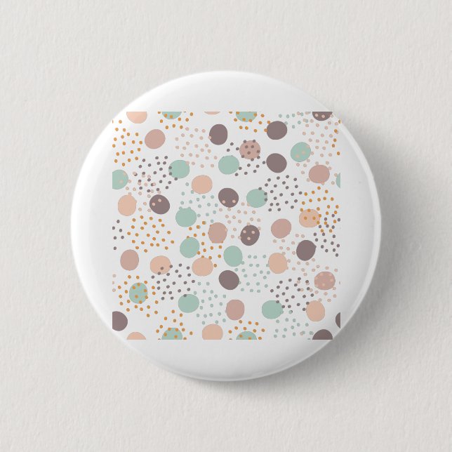 Trendy dots pattern 6 cm round badge (Front)