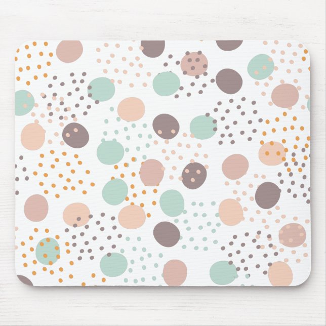 Trendy dots pattern mouse pad (Front)