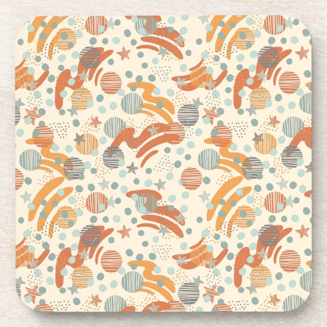 Trendy dots pattern throw pillow coaster (Front)