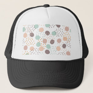 Trendy dots pattern trucker hat