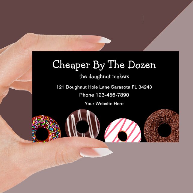 Trendy Doughnut Shop Business Card Template (Creator Uploaded)