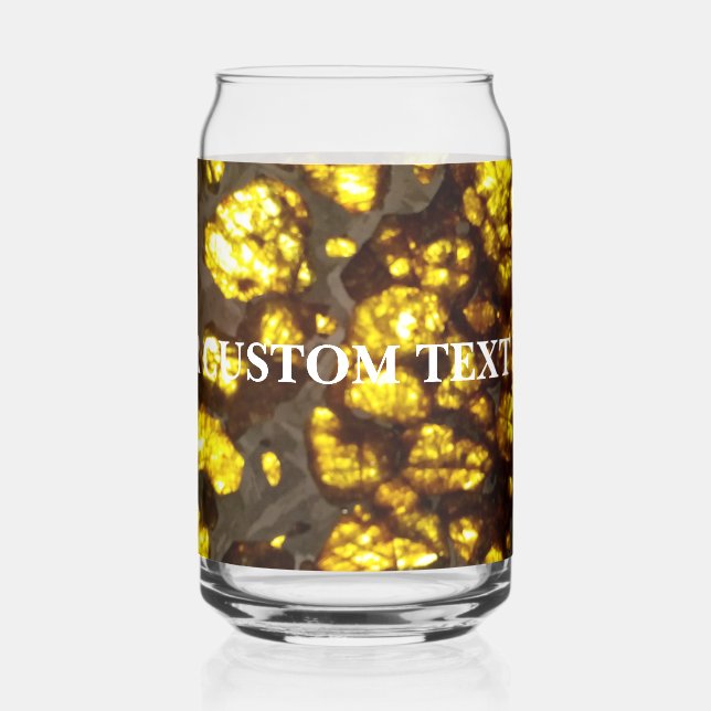 Trendy drink can glass with custom photo print (Left)