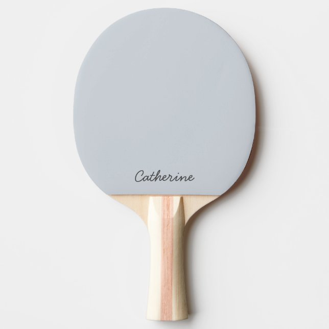 Trendy Dusty Bluish Gray Custom Ping Pong Paddle (Front)