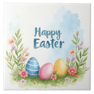 Trendy Easter Eggs Beautiful Collection Ceramic Tile
