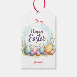 Trendy Easter Eggs Beautiful Collection Gift Tags