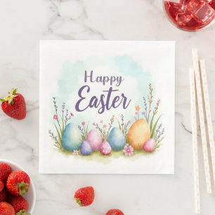Trendy Easter Eggs Beautiful Collection Napkin