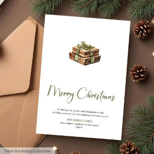 Trendy Editable Boho Holiday Christmas Greeting