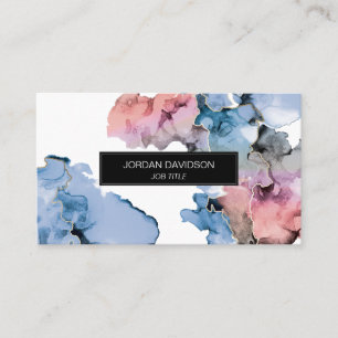 Trendy Editable Paint Splash modern Business Card