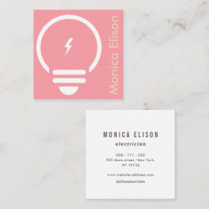 trendy electric electrician business card