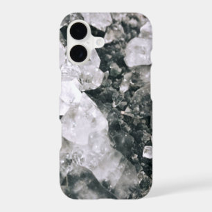 Trendy Elegant Black White Stone Crystal Geode