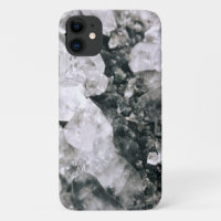 Trendy Elegant Black White Stone Crystal Geode