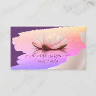 Trendy,Elegant, Brush Stroke,Lotus Business Card