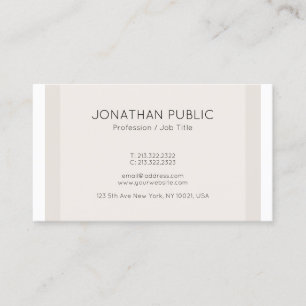 Trendy Elegant Colors Minimalist Professional Business Card