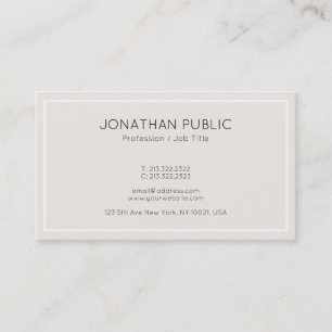 Trendy Elegant Colour Clean Design Professional Business Card