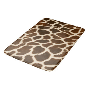 Trendy Elegant Cow Faux Leather Collection Bath Mat