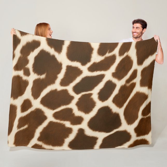 Trendy Elegant Cow Faux Leather Collection Fleece Blanket (In Situ)