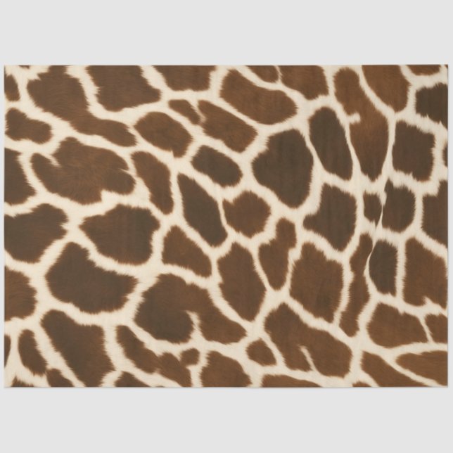 Trendy Elegant Cow Faux Leather Collection Tissue Paper (Front)