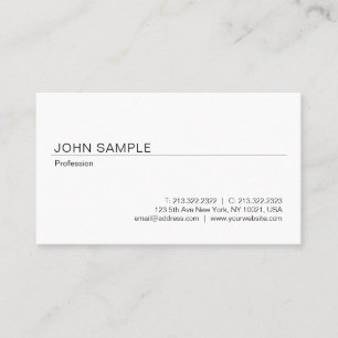 Trendy Elegant Design Professional Smart Plain Business Card