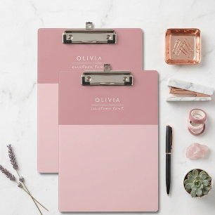 Trendy Elegant Girly Monogrammed Minimal Stylish Clipboard