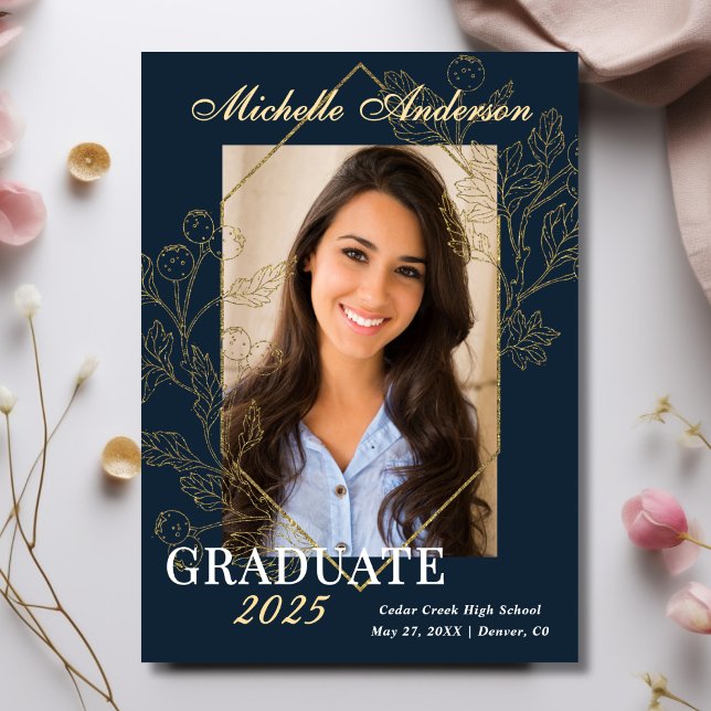 Trendy Elegant Glittery Graduation Announcement (Creator Uploaded)