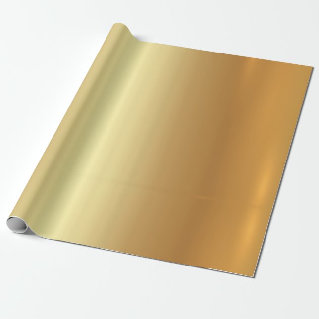 Trendy Elegant Gold Glamour Template Gift Wrapping Paper (Unrolled)