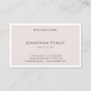 Trendy Elegant Minimalistic Design Modern Template Business Card