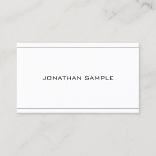 Trendy Elegant Minimalistic Design Plain Modern Business Card