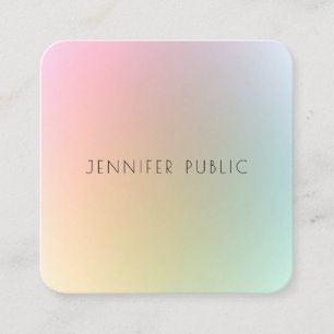 Trendy Elegant Modern Colorful Design Template Square Business Card